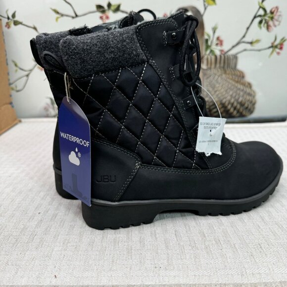 JBU Womens Waterproof Fargo 6M Winter Boots With Faux Fur Lining & Quilted Desig - Picture 2 of 9